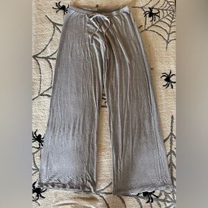 Gray Wide-Leg Lounge Pants